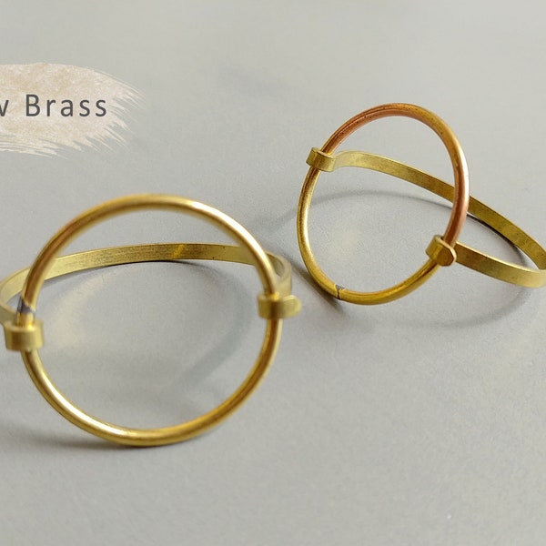 1 PC - 60 x 4 mm, 44.5 x 3 mm, Raw Brass Bracelet, Raw Brass Bangle, Adjustable Bangle, Open Bangle, Brass Cuff, Vintage Bangle [ EB0001 ]