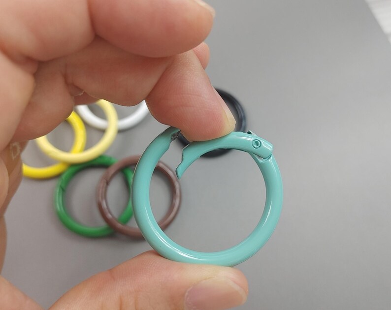 1 PC - 40mm Round Spring Clip, Carabiner Clasp, Keychain Hook for Bag ...