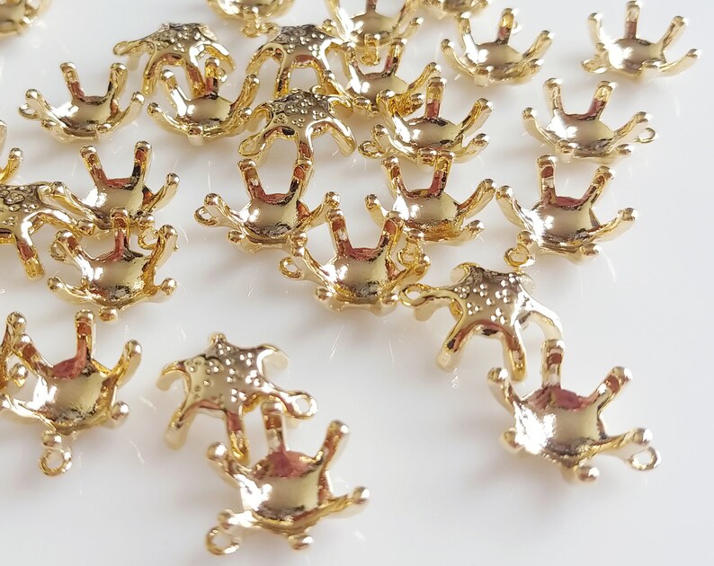 EM0247-G Flower End Cap Bowl supply for girls necklace pendant bracelet charm tassel 2 PCS 17 mm Gold plated