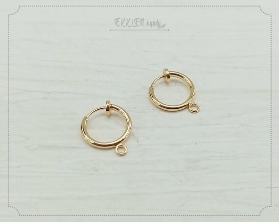 2 PCS 20 x 8 mm gold plated over brass EBF0044 - G supply for girls earring Big French Hook Earwire