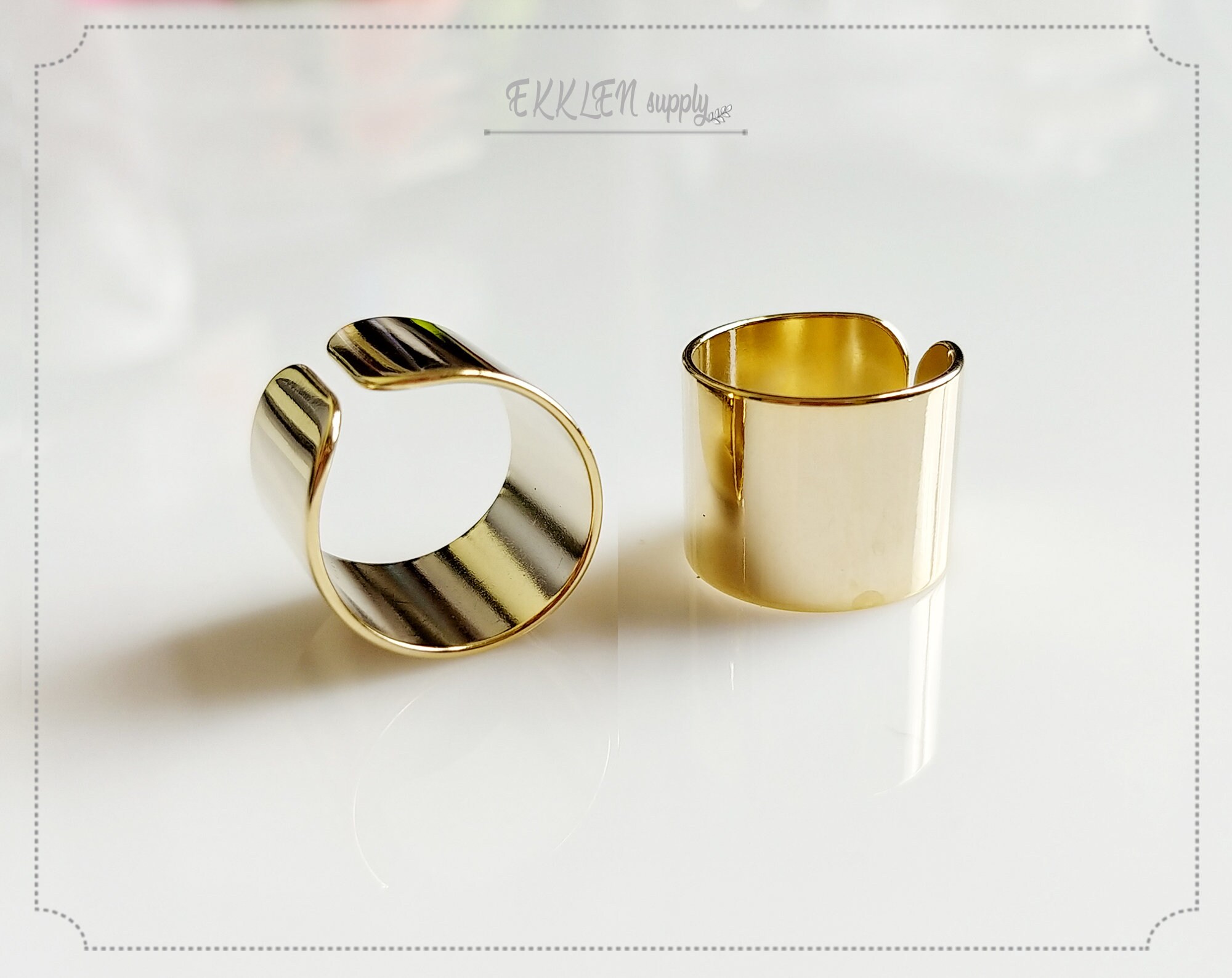 1 PC 17x14mm Gold Plated Brass Ring Tube Ring Round Ring Etsy Australia