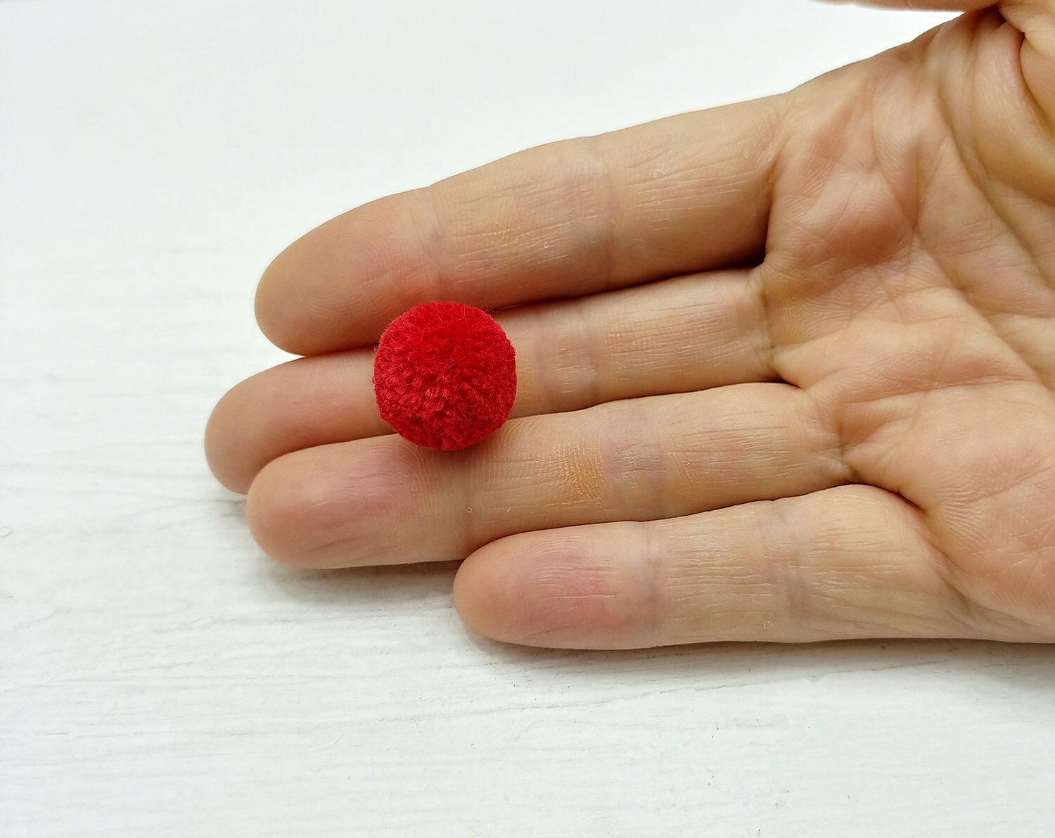 4 RED POM BALLS 1.5 Cups & Balls Hand Pocket Magic Trick Beginner Set  Close Up