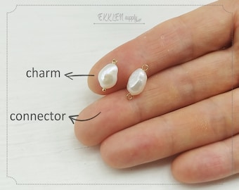 2 PCS - (Genuine Pearl) 9x7mm Oval Freshwater Pearl with ring, genuine round pearls supply  [ EPG0037 ]