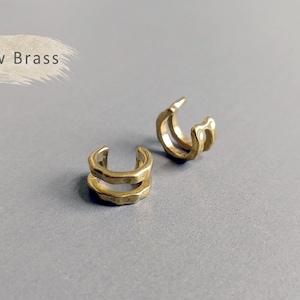 1 PC - 10 mm Raw Brass, Simple Ear Cuff, Cartilage Ear Cuff, dainty ear cuff, minimal ear cuff [ ST0011 ]