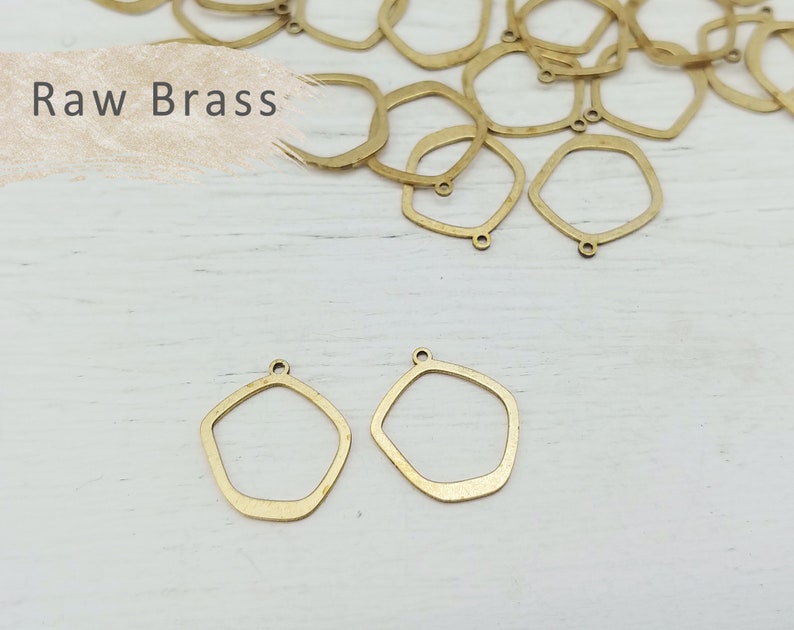 2 PCS basic supply for girl earrings EM00218-17 basic finding 17 x 15 mm Raw Brass Hexgon Frame free line pendant necklace pendant