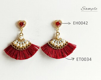 アクセサリー LUZ e SOMBRA YATYO 2 PCS - Light Siam, 10.5x8.5mm Gold Plated Brass, Heart