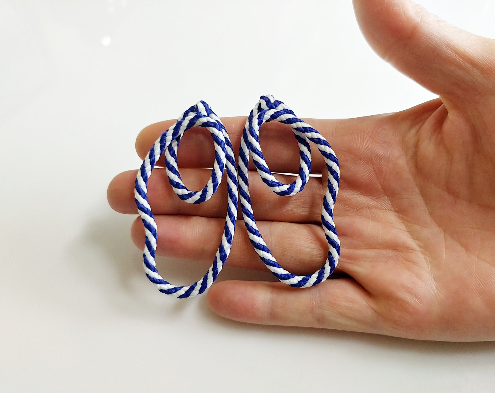 2 PCS Blue White 60x30mm Brass Rope Cordage unique Etsy