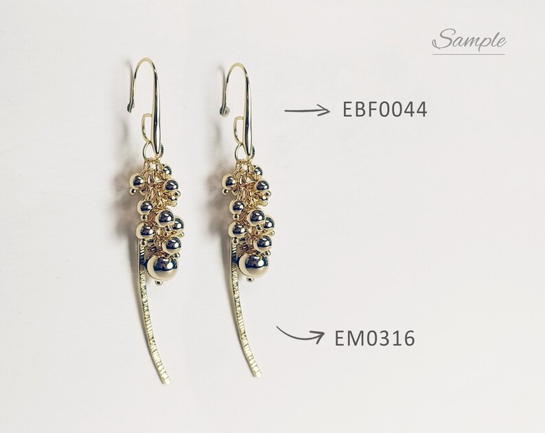 2 PCS 20 x 8 mm gold plated over brass EBF0044 - G supply for girls earring Big French Hook Earwire