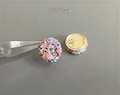 2 PCS - Rainbow, 17mm Glitter Post with gold stud, fashion jewerly, wedding jewelry spring shiny earrings, EH0038 product logo
