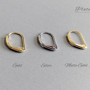 100-1000PCS 18K Gold Plated Lever Back Earring Findings - DIY French Ear Clip
