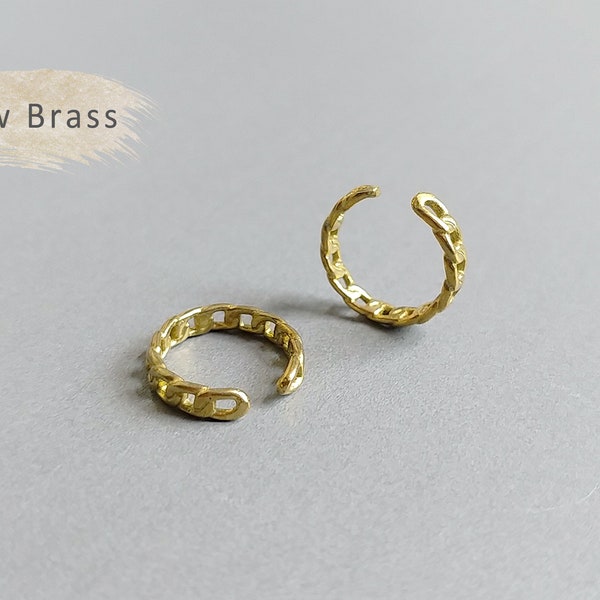 1 PC - 13 mm Raw Brass, Simple Ear Cuff, Cartilage Ear Cuff, dainty ear cuff, minimal ear cuff [ ST0012 ]