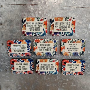 Funny Gift, Funny Magnets, Sarcastic Magnets, Refrigerator Magnets, Sarcasm, Humorous Gift, Funny Kitchen Magnets, Floral Fridge Magnet