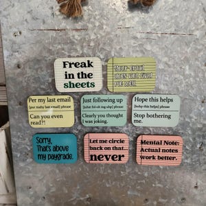 Funny Gift, Funny Magnets, Sarcastic Gift, Sarcastic Magnets, Refrigerator Magnets, Office Magnets, Desk Accessories, Work Humor Magnets