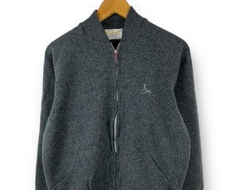 Selten!!! Vintage Troy Bros Wools Reißverschluss Pullover Jacke