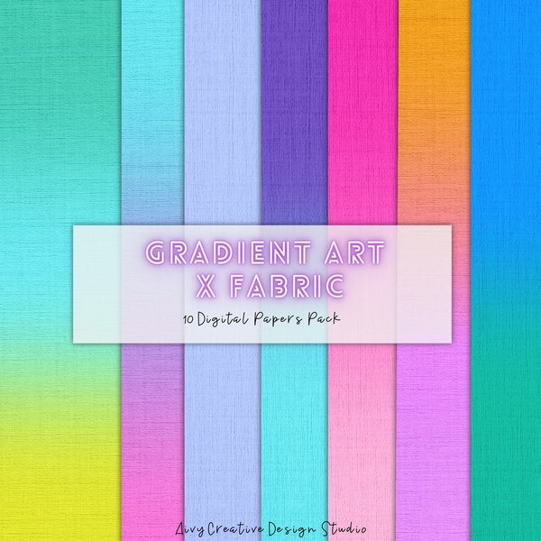 Colorful Rainbow Gradient Digital Papers Pack foe Creative Designs