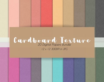 Cardboard Background Minimalist Scandi Digital Papers Bundle | Textured Paper | Card Design | Commercial Use