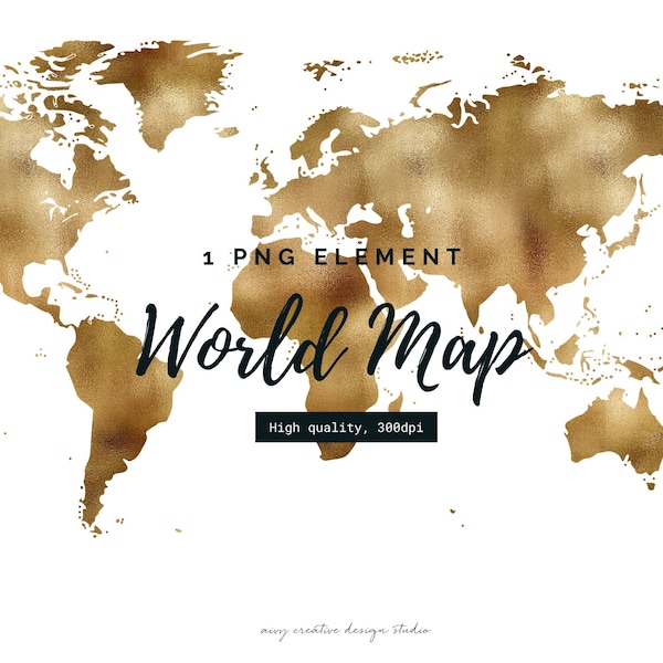 World Map Abstract Clipart  | Transparent PNG File | JPEG | Travel l World Map | Commercial Use
