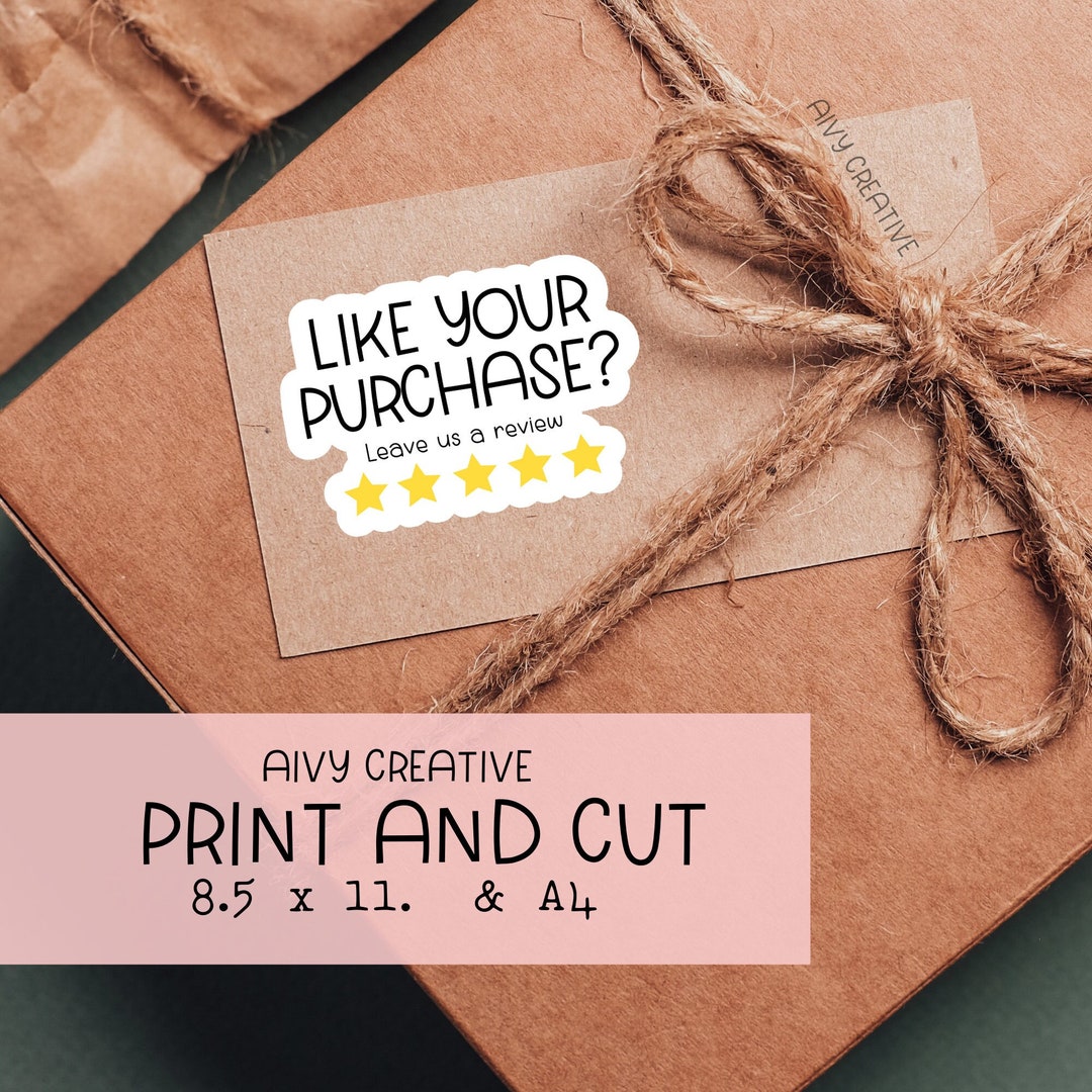 Like Your Purchase Review Sticker for Personal and Small Business