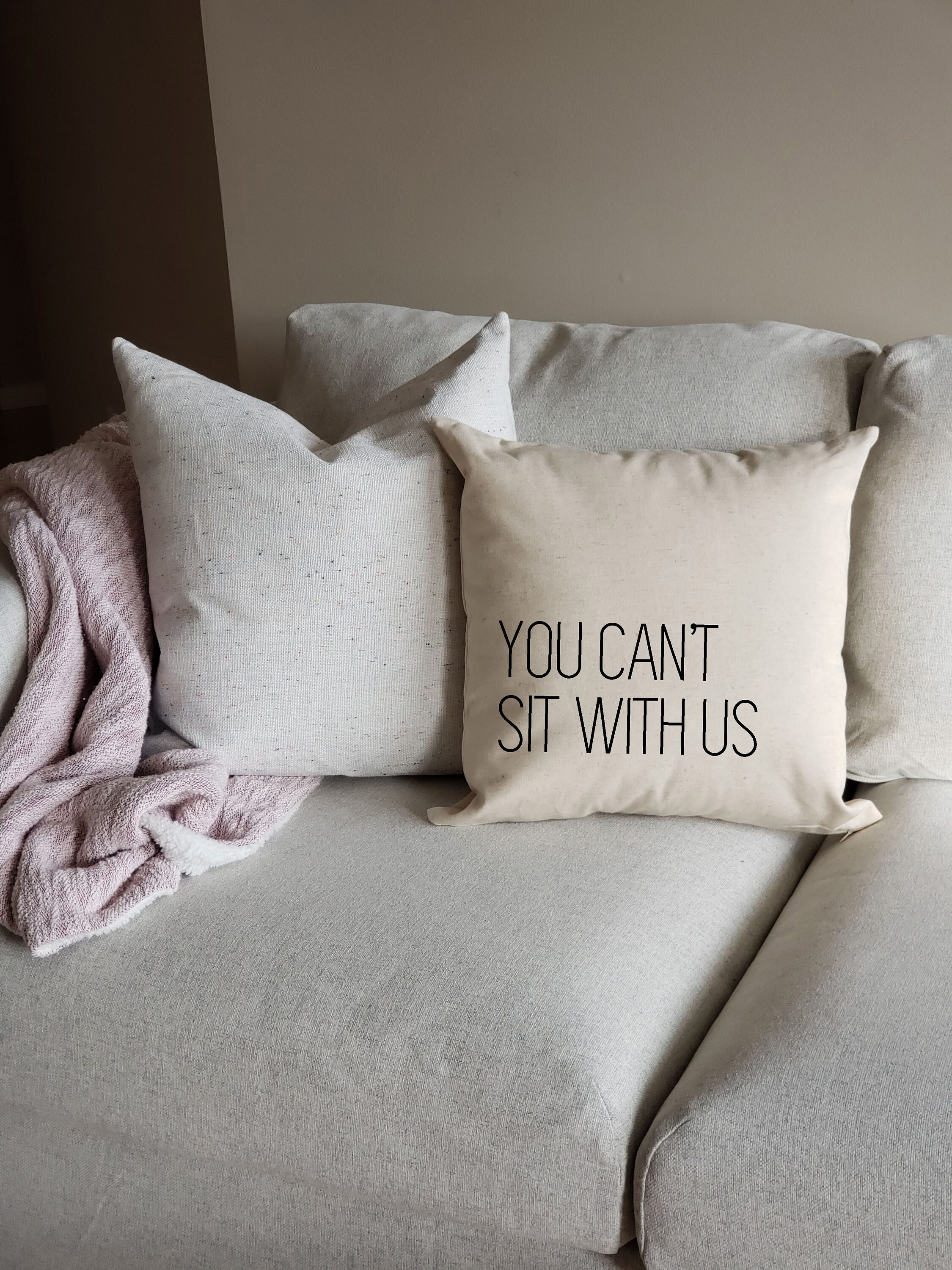 You Can't Sit With Us Pillow Mean Girls Pillow Cover Etsy