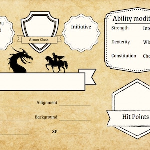 Dungeons and Dragons Pocket Charakter Stats