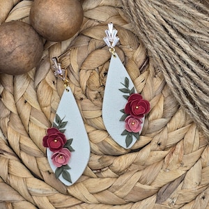 Polymer Clay Floral Earrings