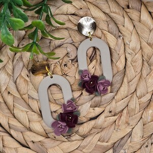 Polymer Clay Floral Earrings