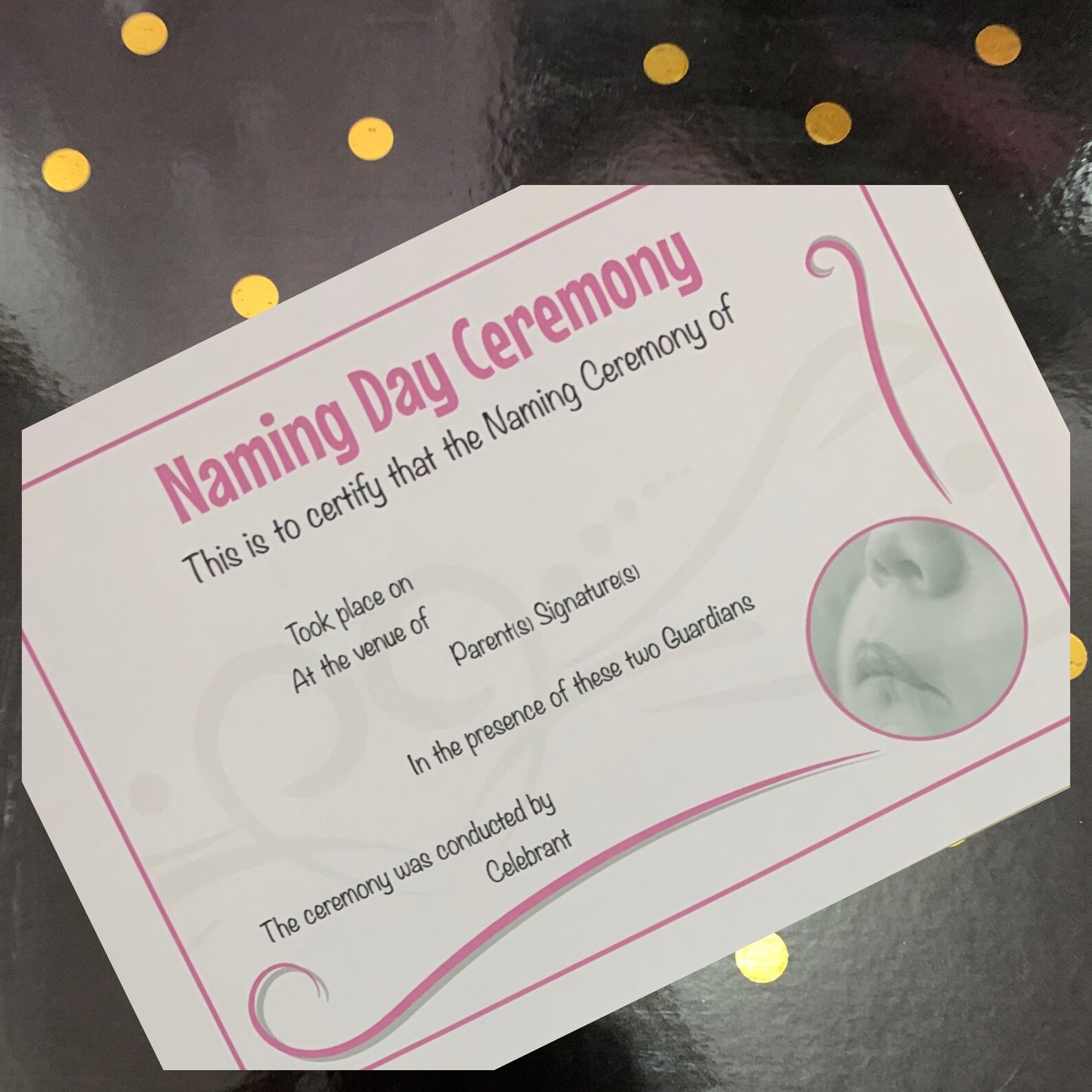 Baby Girl Naming Day Certificate Etsy Baby Girl Naming Day Certificate Etsy