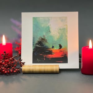 Die originale Postkarte, handsigniert vom Autor des Werkes, schafft mit ihrer Wärme und den satten Farben Gemütlichkeit in Ihrem Zuhause.