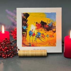Die Originalpostkarte, die vom Autor des Werks handsigniert ist, sorgt mit ihrer Wärme und ihren satten Farben für Behaglichkeit in Ihrem Zuhause.