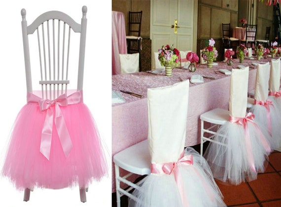Tulle Chair Cover Tutu Chair Skirt For Bridal Shower Wedding Etsy