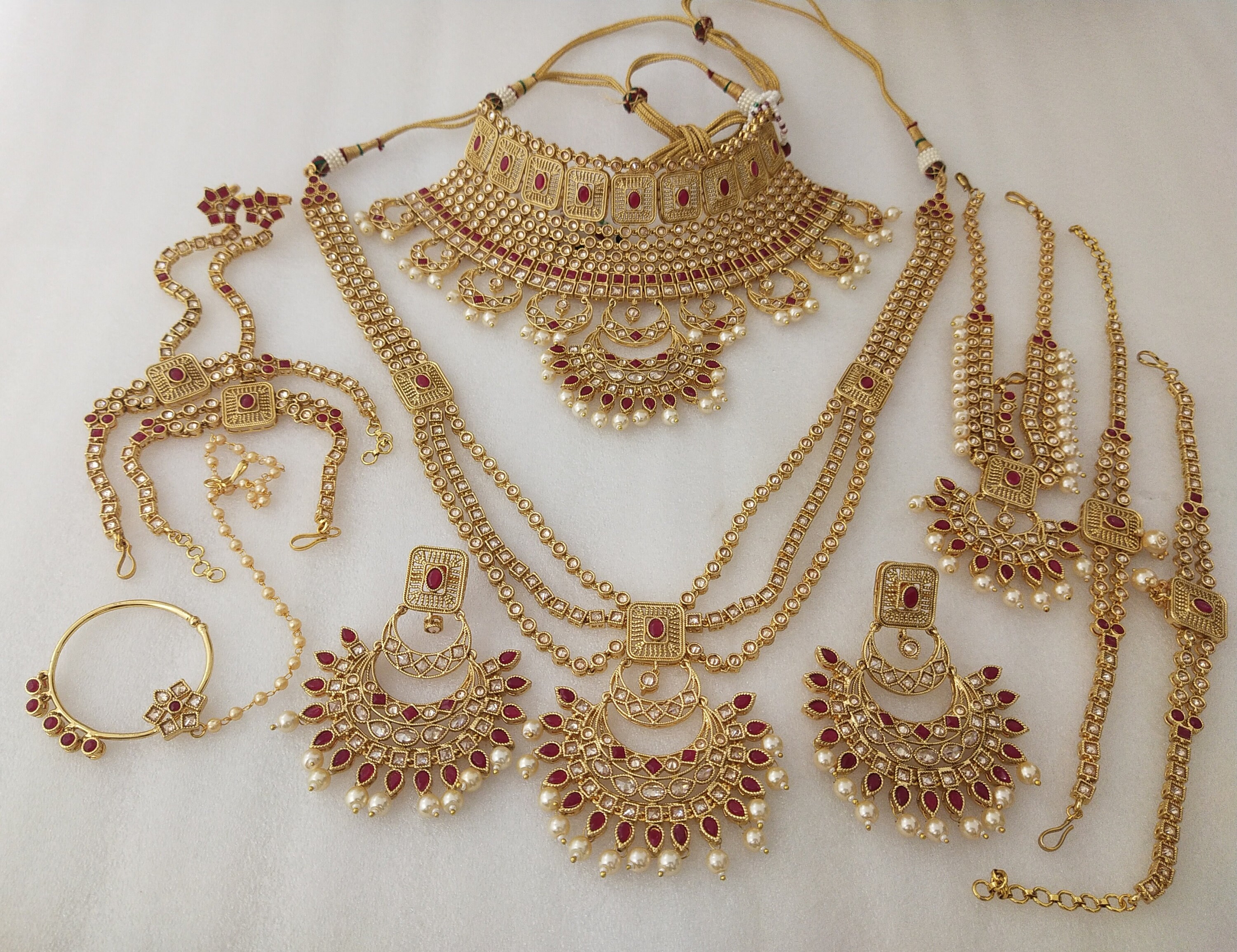 Indian Bollywood Jewelry Full Bridal Necklace Set Earring Etsy