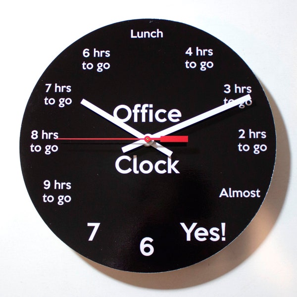 Funny Office Wall Clock - 5 o'clock Countdown