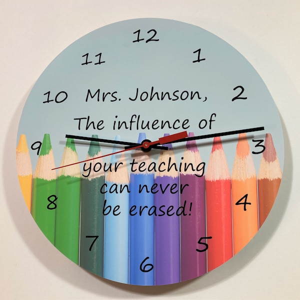Personalized Teacher 10" Wall Clock