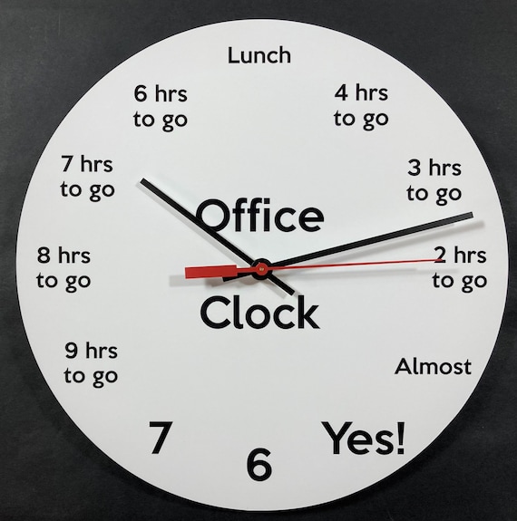 Funny Office Wall Clock 5 O'clock Countdown Etsy