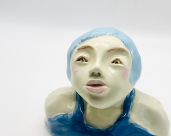 Handmade Clay Sculpture Bust