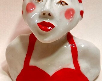 Handmade Clay Sculpture Bust