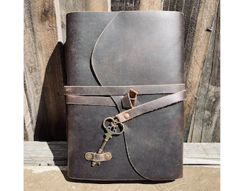 Travel Journal Series by Modest Goods - Refillable Leather Cover and A5 Notebook - Travel Accessories for Men & Women - Great for Traveler Adventure