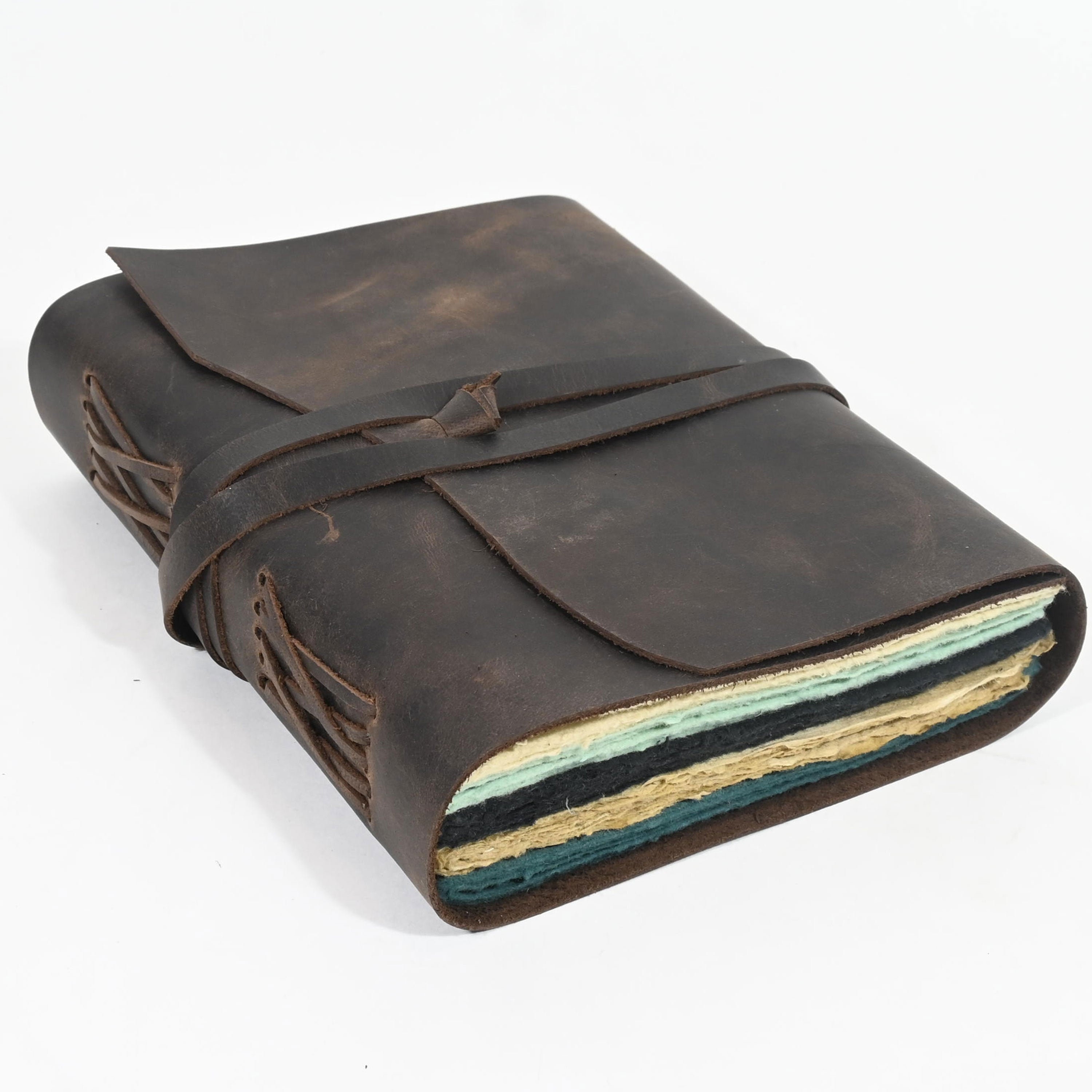 LEATHER JOURNAL SCRAPBOOK for Women & Men Vintage Leather Etsy