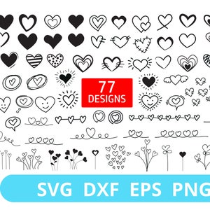 Heart Doodle SVG, Cricut, Hand-drawn Heart SVG, Valentine Heart SVG, Cut Files Cricut