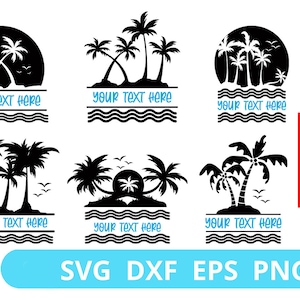 Palm Tree svg , Split Frame, Cut Files, Digital Download, Cutting File, Digital file, png file