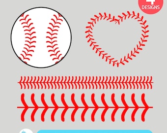 Baseball Stitches SVG, softball SVG, Digital File, Illustration, Cutting File, Clip Art, baseball