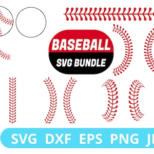 Baseball bundle SVG, Baseball Stitches SVG, Digital File, Illustration, Cutting File, Clip Art