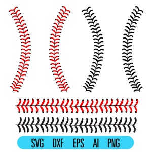 Baseball Stitches SVG, Digital File, Illustration, Cutting File, Clip Art