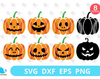 Halloween Pumpkin Baseball SVG, Digital File,  Baseball Halloween png , Cutting File, Clip Art