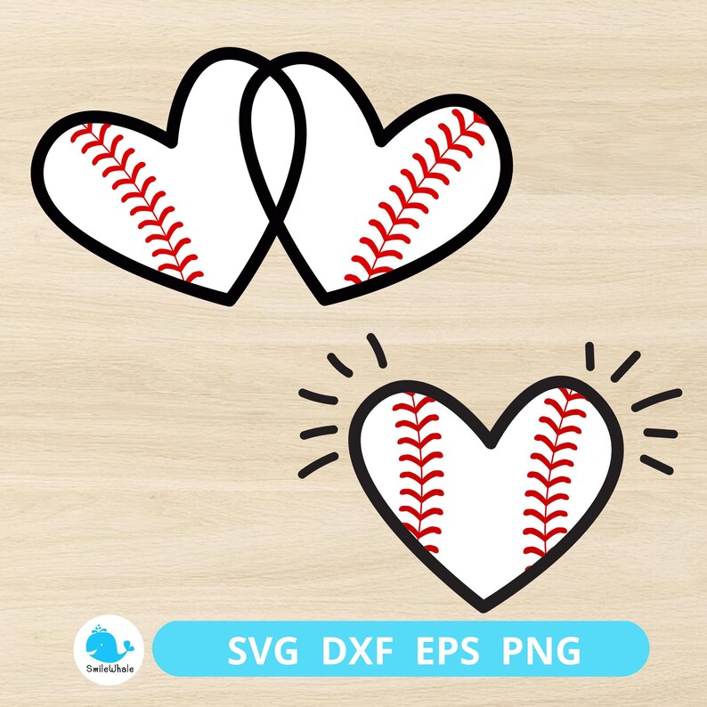 Baseball SVG, Baseball Heart SVG, Baseball Stitches - Etsy