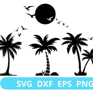 Palm Tree SVG, Coconut Tree, Palm Tree Silhouette, Cut files, Cricut, digital download