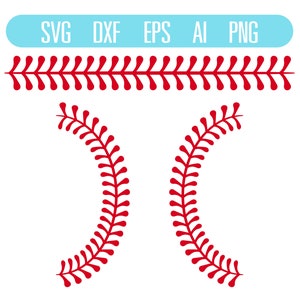 Baseball Stitches SVG, Digital File, Illustration, Cutting File, Clip Art