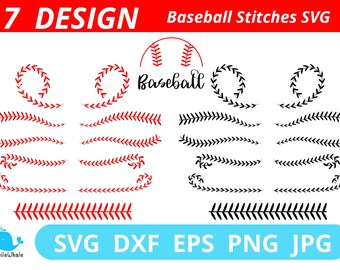 Baseball Stitches SVG, Digital File, Illustration, Cutting File, Clip Art
