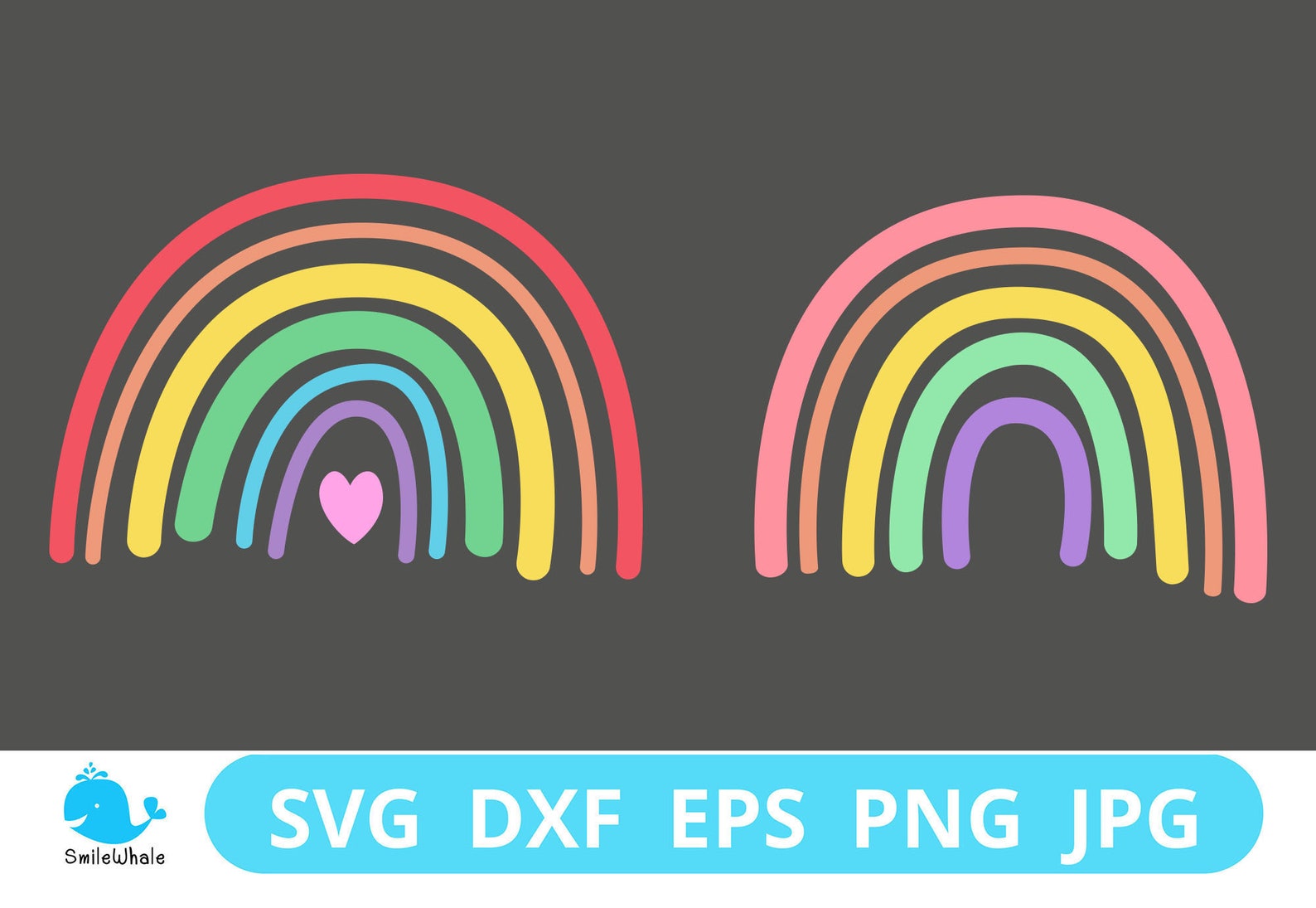 Rainbow SVG Rainbow Cut File Rainbow Bundle Svg Digital - Etsy