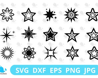 Star SVG, Sparkle SVG, Cricut And Silhouette, star digital download svg, Star cut files, Digital File